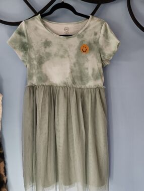 Wonder nation Green Tie-Dye Tulle Smiley Dress Size XL 14/16